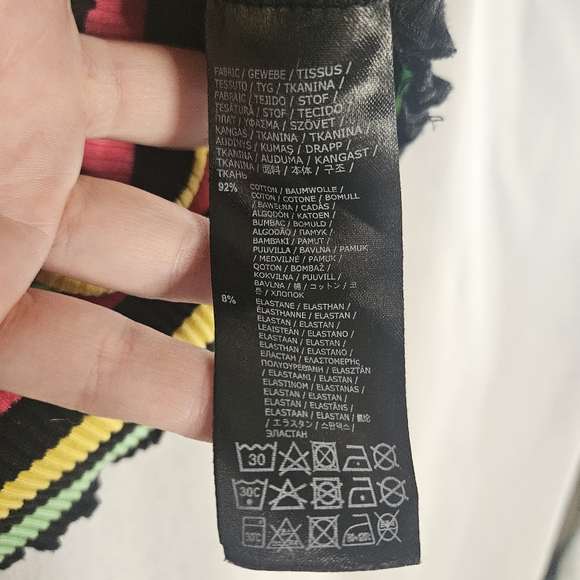 NWOT Killstar Rainbow Pastel Striped Rib Knit Pentagram Crop Top sz XL - Picture 8 of 12